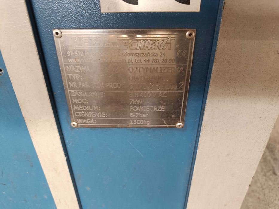 Optymalizerka OWD-1500 METAL TECHNIKA