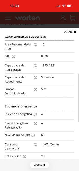 Ar condicionado portátil