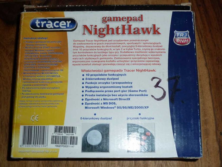 Joystick/Gamepad RETRO PC - Tracer NightHawk - GAMEPORT - nowy!