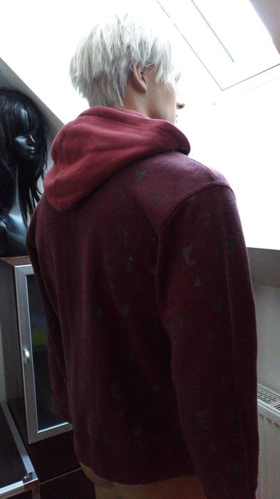 Bluza Nike bordowa ciemna czerwona z kapturem, dwa zamki M 152-165cm