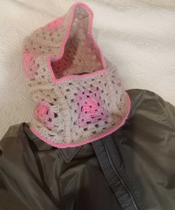 Балаклава чепчик бабушкины квадраты  капор