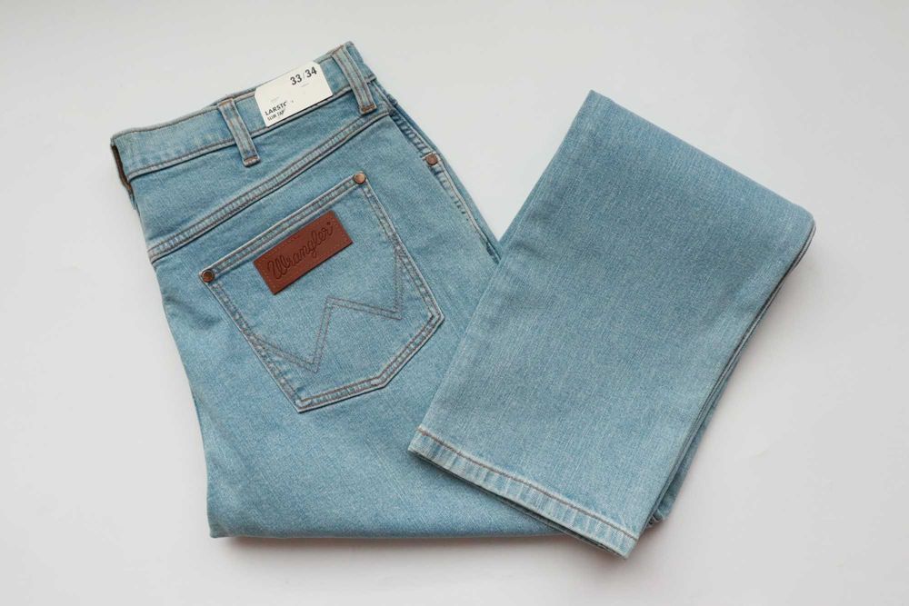 Wrangler Larston 812 W33 L34 męskie spodnie jeansy slim tapered nowe cena w sklepie 399zł okazja