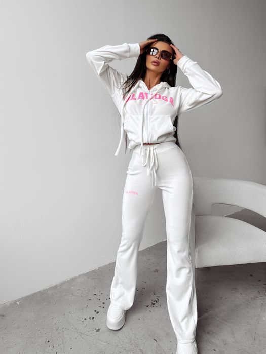 Komplet Olavoga Maple S M biały pudrowy amarant