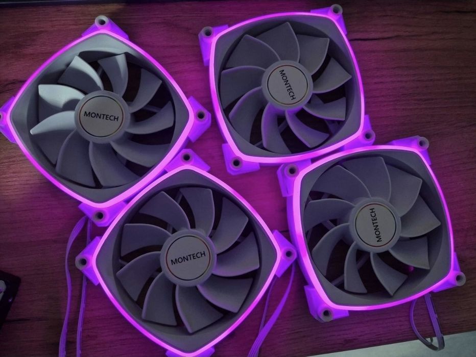 нові вентилятори реверсні 120mm 4pin MONTECH RX A-RGB White