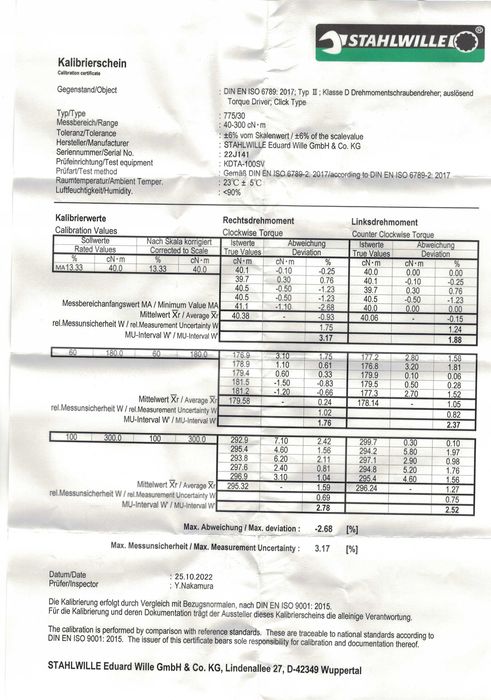 Wkrętak śrubokręt dynamometryczny Stahlwille 775/30 NOWY