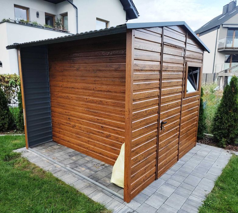 Domek Narzędziowy + Wiata Obita Panelami