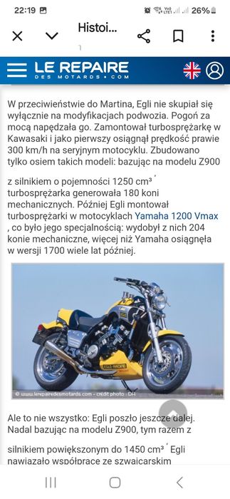 Yamaha vmx Egli 1200