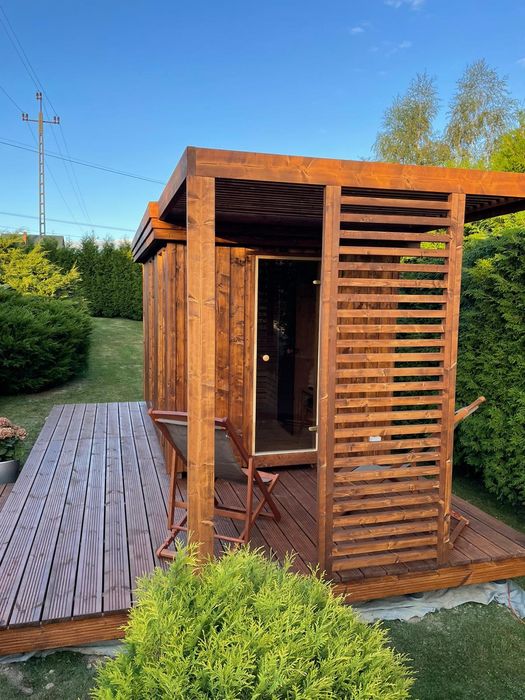Sauna Fińska z antresola  plus  taras