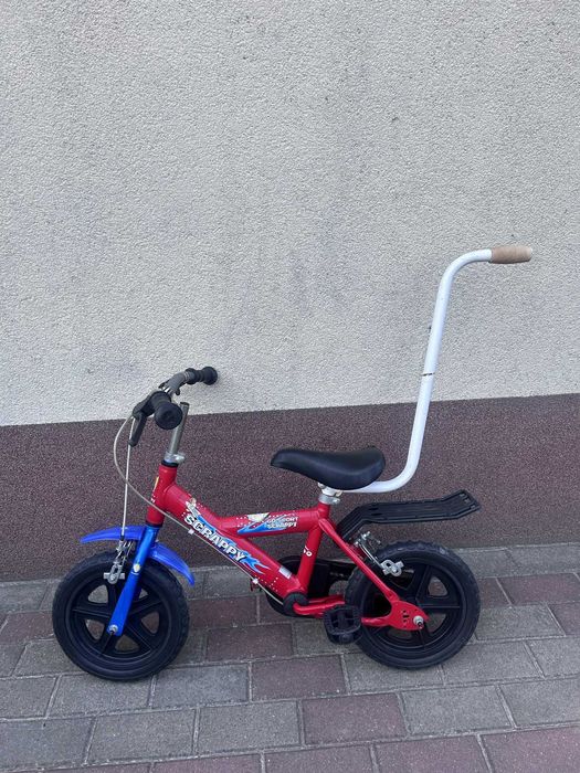 Rowerek dzieciecy biegowy z raczka do prowadzenia kola 12 cali