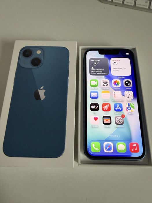 iPhone 13 mini 256gb Blue Idealny Bateria 95%