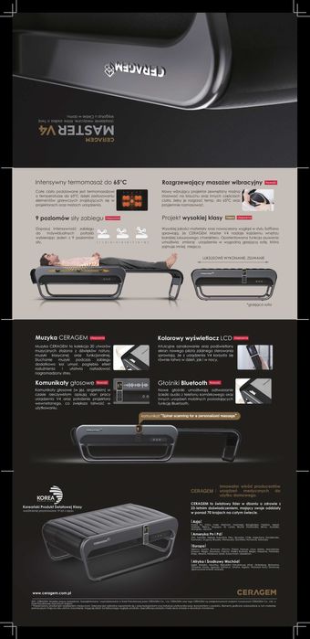 Ceragem łóżko masujące model V4(zwane teraz jako Thera Plus) wyprzedaż