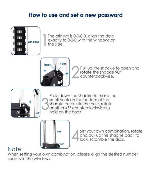 Kłódka na szyfr 4 cyfrowa Brillirare