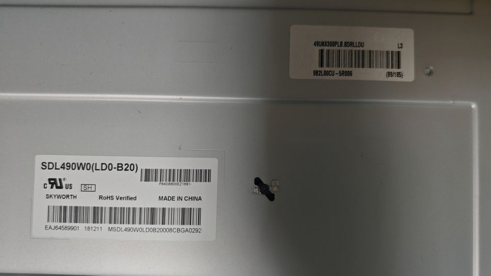 Телевизор LG 49UK6300PLB на запчастини