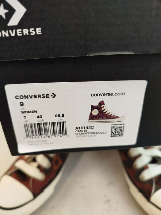 Buty Converse Ctas Hi Brown / Egret/Gold
