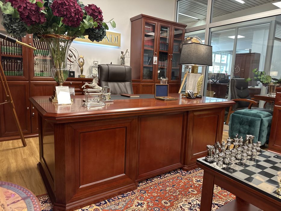 Eleganckie duże biurko gabinetowe fornir 240cm. % ceny! Outlet