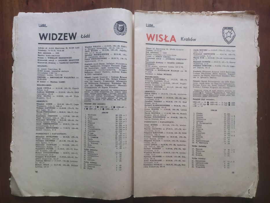 Skarb kibica I II III liga polska jesień 1989
