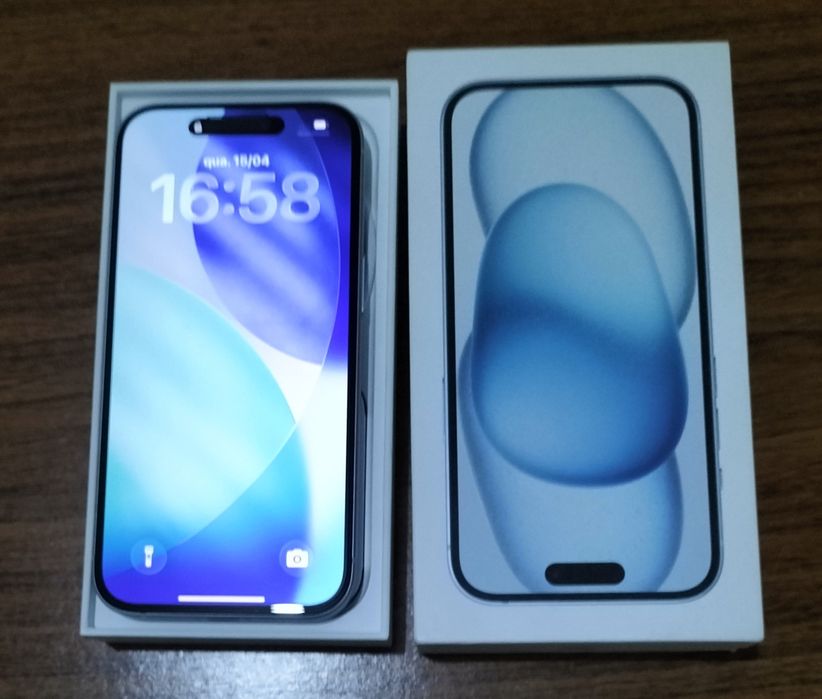 CARTAXO -iPhone 15, Novo, ja c/plicula vidro 3 anos garantia.