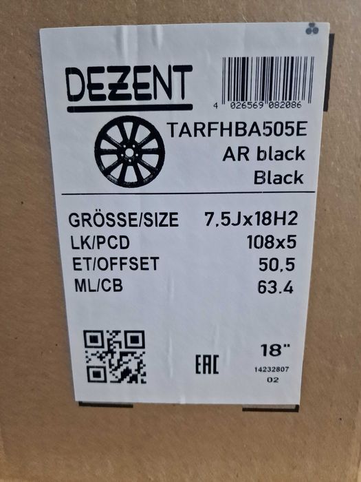 NOWE ALUFELGI VOLVO 18" 5x108 V70 V90 XC70 XC90 Czarne