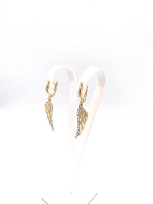 Złote Kolczyki Skrzydła Nataliebizu