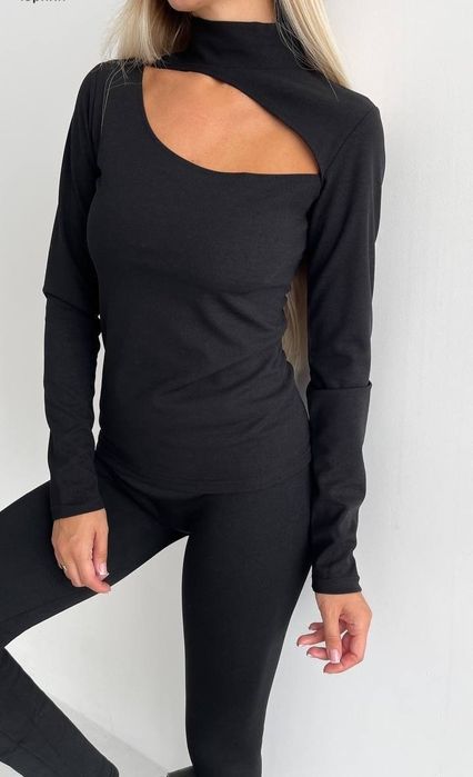 46-48Лонгслів,гольф з розрізом