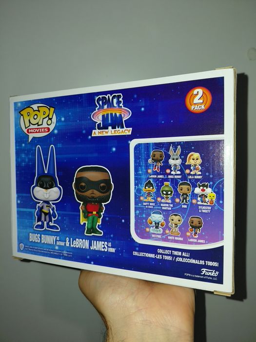 Funko Pop Movies Space Jam a New Legacy Bugs Bunny as Batman and LeBron James as Robin