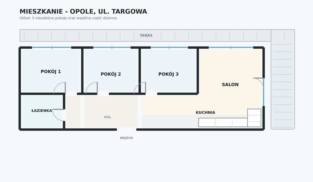 Mieszkanie – Opole, Stare Miasto - Widok 2