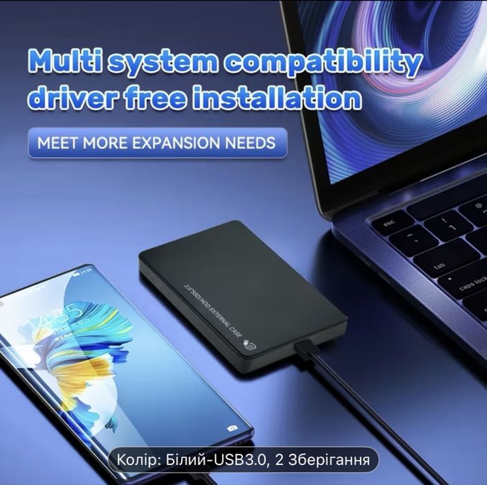 Зовнішній накопичувач 500 Гб HDD новий