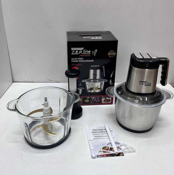 НЕМЕЦКИЙ измельчитель-блендер 6в1 с 2 чашами 3,2 литра 3000 Вт Zepline