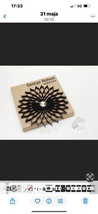 Zegar ścienny Vitra „Petal Clock” by George Nelson – NOWY