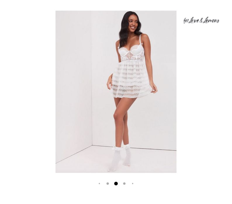 Пеньюар мереживний білий Victoria’s Secret