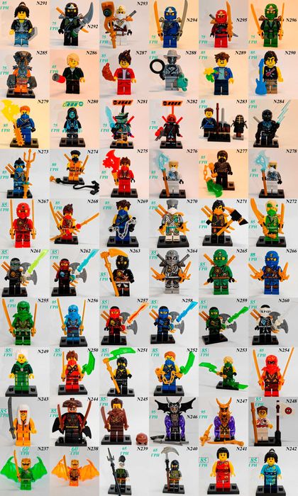 Лего Ніндзяго у подарунок мініфігурки Ниндзяго Кай Джей Коул Зейн лойд