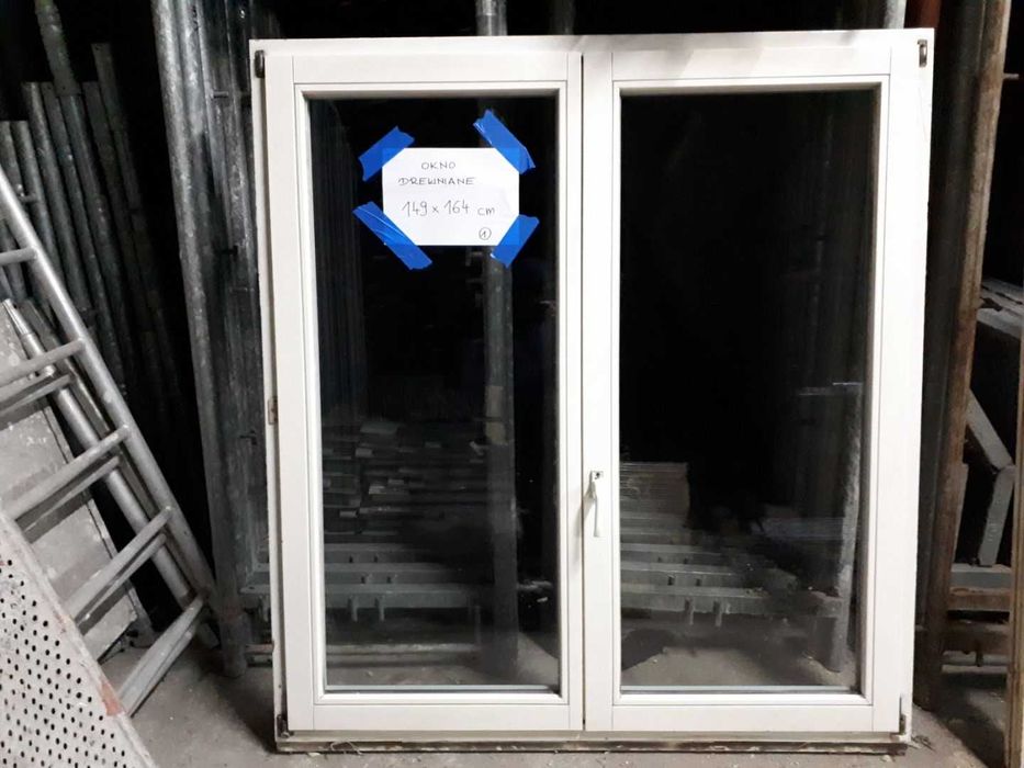 Okna drewniane, witryna PCV z demontażu