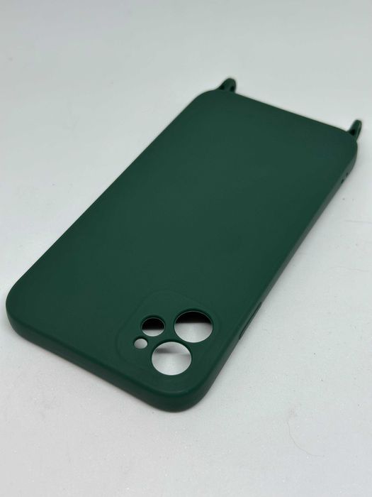 Obudowa Iphone 11 Etui Case Silikonowy Zielony + Smycz kod 437