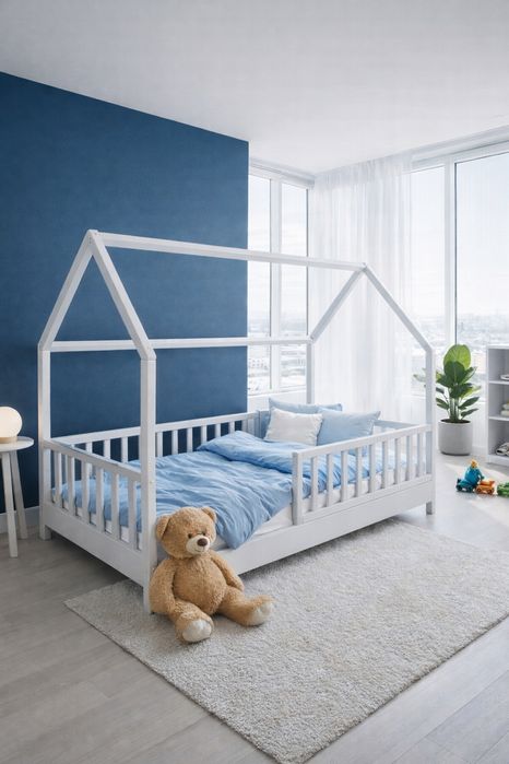 Кровать ліжко домік будиночок з дахом дерево дитяче підліткове чердак