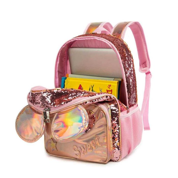 Pack Escolar Minnie 3 peças Mochila Grande + Lancheira + porta lápis