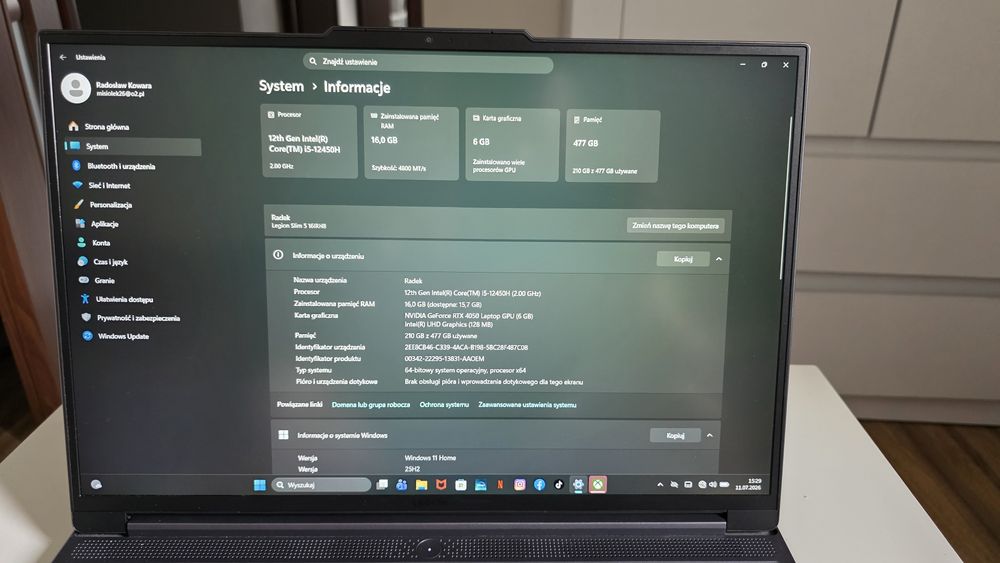 Lenovo Legion slim 5