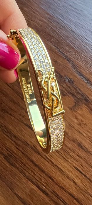 Bransoletka YSL złota z cyrkoniami