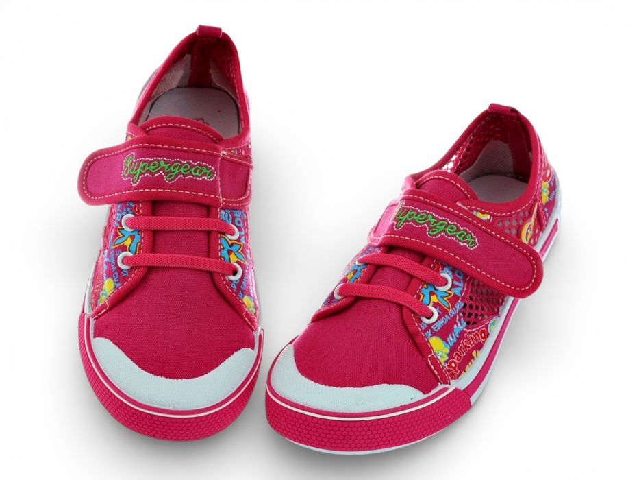 Tenisówki dziecięce fuksja buty sportowe na rzep 6226 rozm. 33