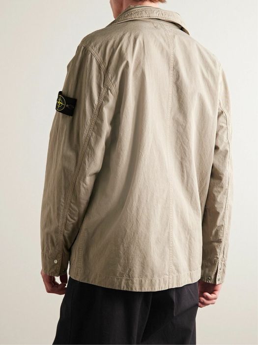 Stone island canvas hooded Jacket