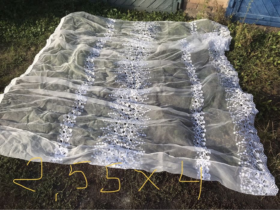 Тюль шикарна тюль з кільцями