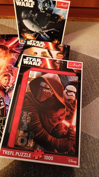 Zestaw dla fana Star Wars figurki karty plakaty puzzle gry lego