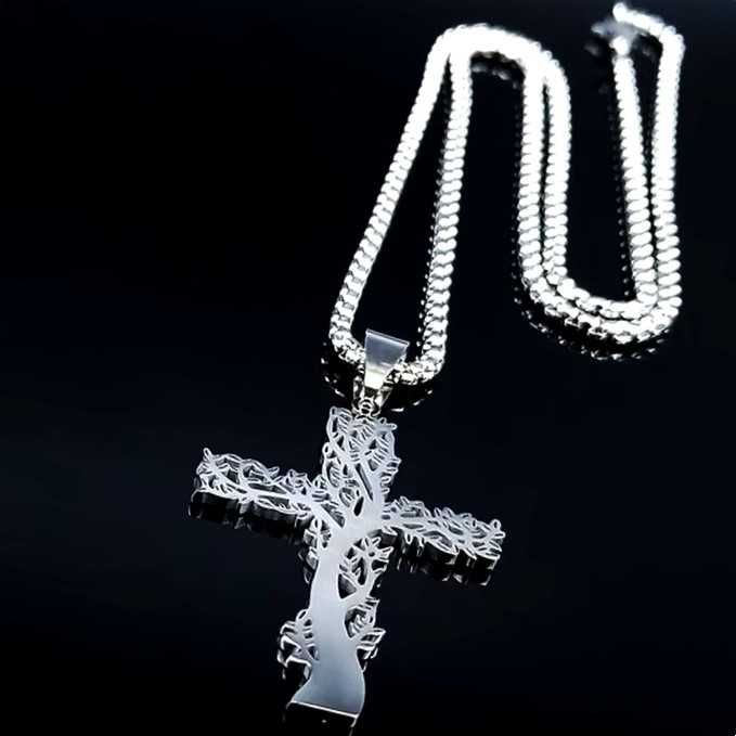 Łańcuszek 60cm+Krzyżyk Drzewko. Gratis!:) Promocja !:)