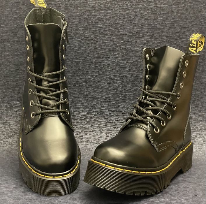 Glany platforma koturna workery gotyckie botki Dr Martin emo goth