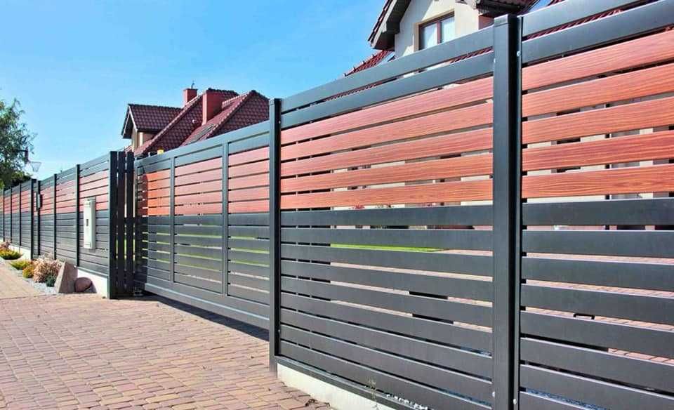 Профнастил, Металочерепиця, Горизонтальний паркан