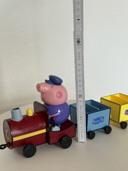 Потяг Свинка Пеппа з причепом, потяг дідуся Peppa Pig