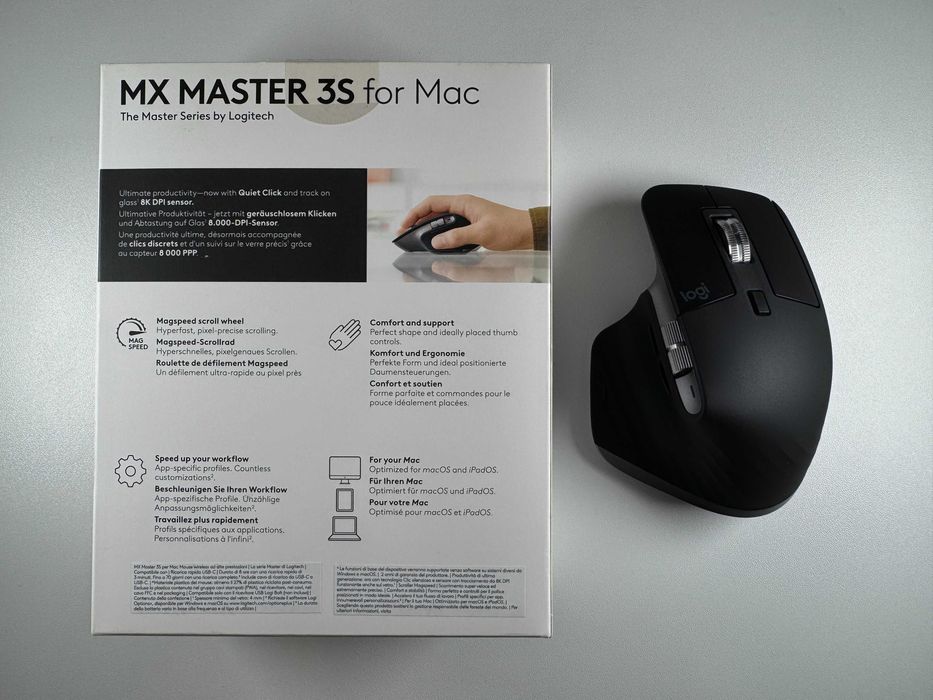 Logitech MX Master 3S for Mac – Stan idealny / Jak nowa / Komplet