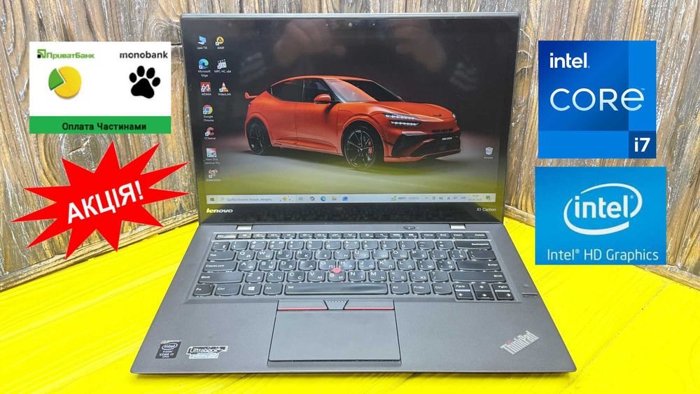 Супер Ціна! Недорогий Сенсорний Ноутбук Lenovo Thinkpad X1 Carbon 3th /14"/Core i7-5600U