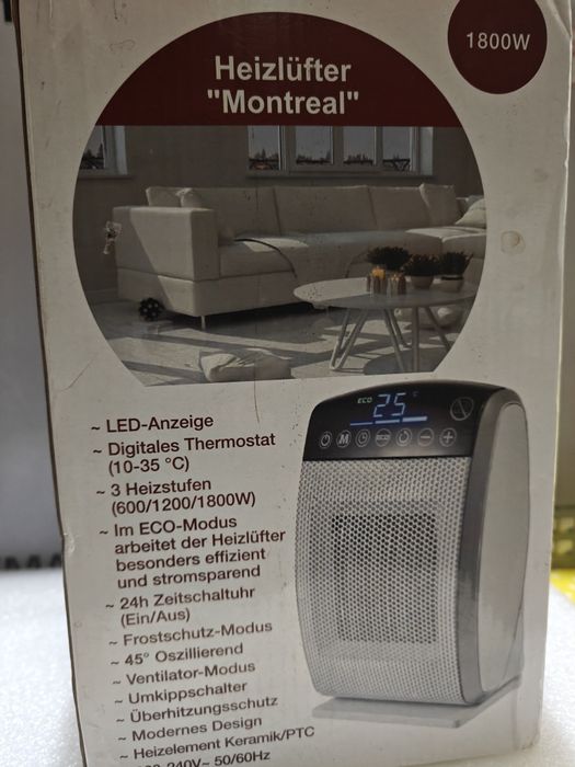 Тепло вентилятор Heizlufter Montreal  керамический