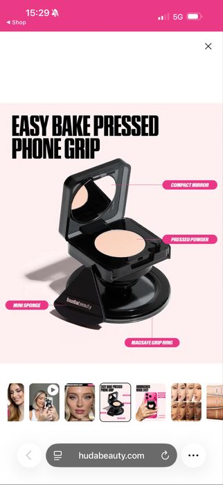Huda Beauty Mini puder Iphone Grip