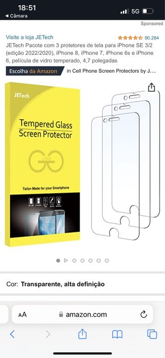 Screen Protector Glass – iPhone 6, 6s, 7, and 8, Pack of 364552759436675121